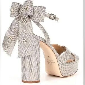 Antonio Melani x Nicola Bathie Lila Bow Detail Platform Dress Sandals